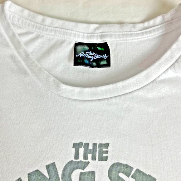 The Rolling Stones Tank Top Women's White Crewneck Short Sleeve Graphic Cotton - Picture 3 of 7